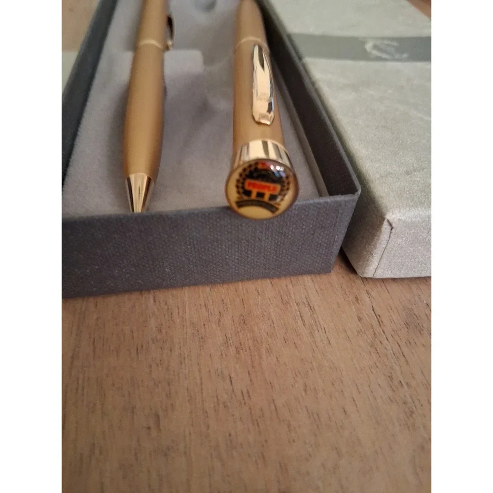 Garland Heirloom Gold Pen & Pencil Set Bubble Top Vintage/New with Opened Box